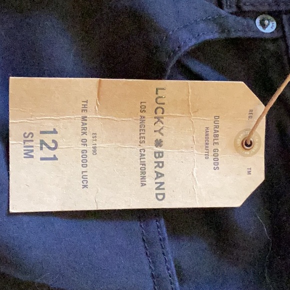Lucky Brand Men's 121 Slim Straight Pant 36 x 30 (NWT) Blue Zodiac - Picture 3 of 5
